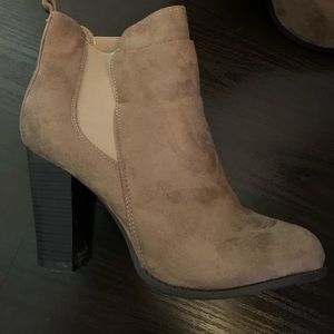 Tan booties